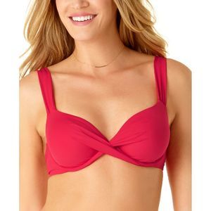 Anne Cole Womens Twist-Front Underwire Bikini Top,36D